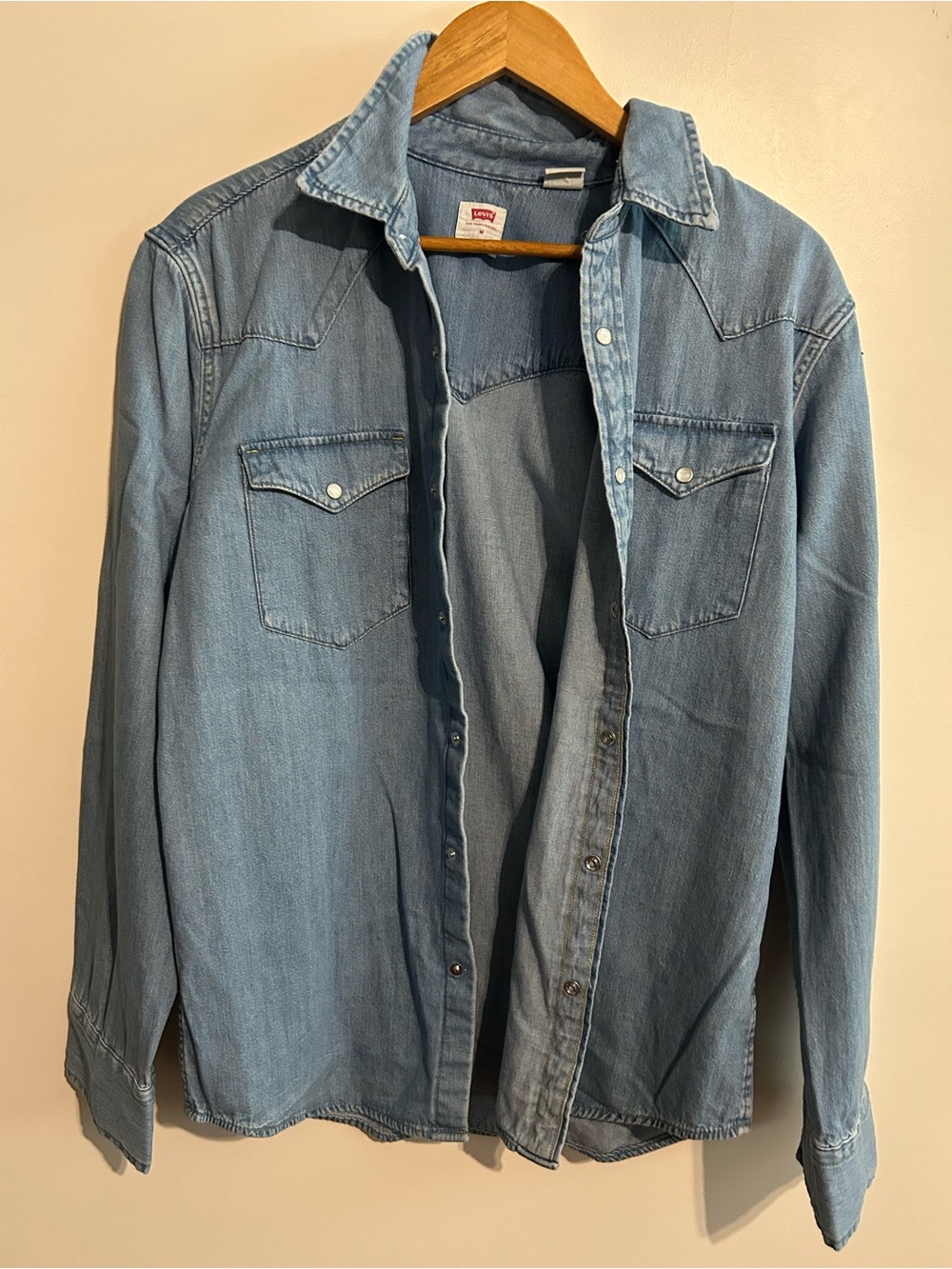 Levi's Light Blue Denim Snap-Front Western Shirt